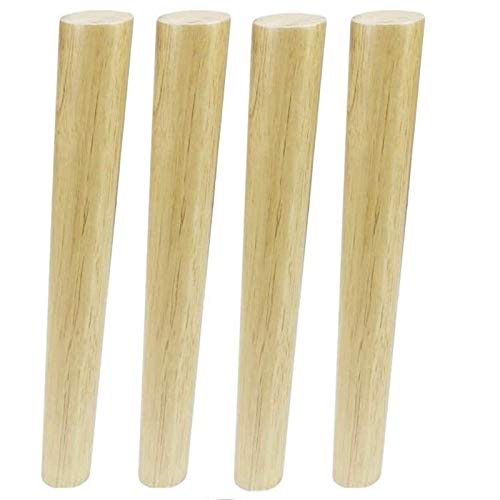 Vvlo 4 patas de soporte para bricolaje, patas de sofá de madera maciza, mesa de café, baño, patas de cama, lavadora, patas de repuesto para muebles de armario de TV (tamaño: biselado 5 x 30 cm)