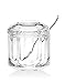 Crystal Symmetry Covered Jar With Stainless Spoon