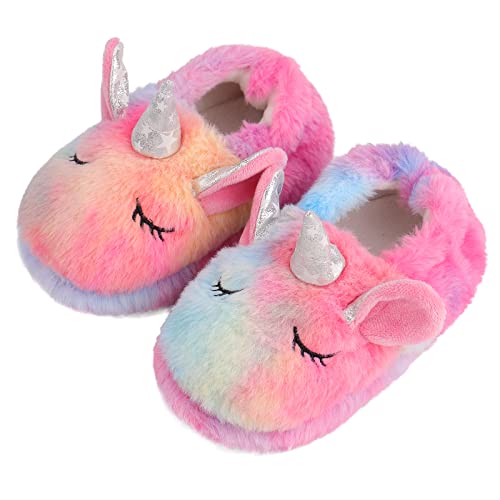 MASOCIO Hausschuhe Kinder Mädchen Plüsch Puschen Winter Warm...