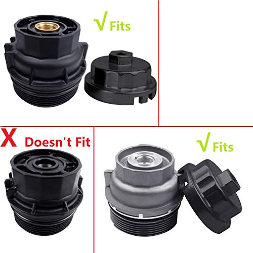Heavy Duty Oil Filter Wrench For Toyota,Lexus,Rav4,Camry,Tundra,Highlander,Sienna And More-Cup Style Oil Filter Cap Removal Socket Tool For 2.5-5.7L Engine With 64Mm Cartridge Style Oil Filter Housing #TOP6