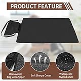 Adiwo Faltbare wasserdichte Haustier Decke, 100 x 70cm Camping Decke Hund Katze Mat Wärmende Hundedecke mit Tasche Hundebett Hundematte Hundedecken für Outdoor Innen Reisedecke für Haustier(Schwarz)