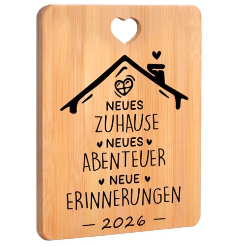 Einzugsgeschenke Haus, Geschenk zum Einzug - Bambus Schneidebrett, Einzugsgeschenke …