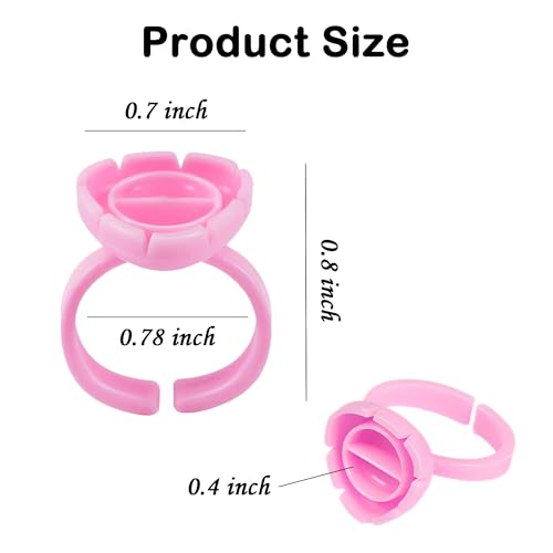 Beyoslf Anéis de cola para extensões de cílios, 300 peças de anéis de cola para cílios inteligentes,