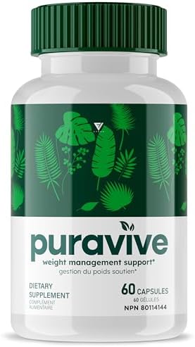 Puravive Weight Loss Capsules – Puravive Pills Diet Supplement Purevive Management Support Advanced Formula, Pura Vive Extra Strength Premium Blend Performance (60 Capsules)