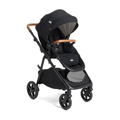 Joie Ginger 4-in-1 Convertible Pramette and Stroller with A Deep Recline, Height Adjustable seat, All-Terrain Wheels, Extra Storage – for Newborns and Toddlers (Shale) Cover
