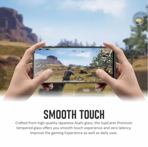 Image of SupCares Tempered Glass for Motorola Moto G40 Fusion and Motorola Moto G60 (6.8 Inch) With Installation Kit | Military-Grade Gorilla Screen Protector | Edge to Edge Coverage | Black