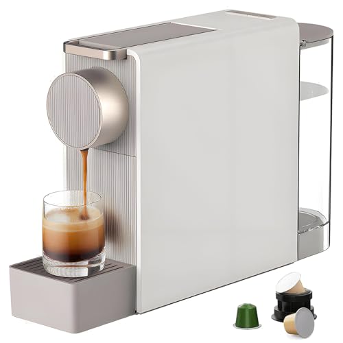 Générique Macchina da caffè portatile 620 ml, pompa a pressione 19 bar, portabicchieri regolabile, pratica per ufficio e casa