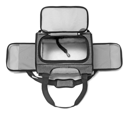 Bolsa de Transporte Pink Rosa Pet Passeios Viagem Cabine Avião Carro 43x28x25cm para Cães e Gatos