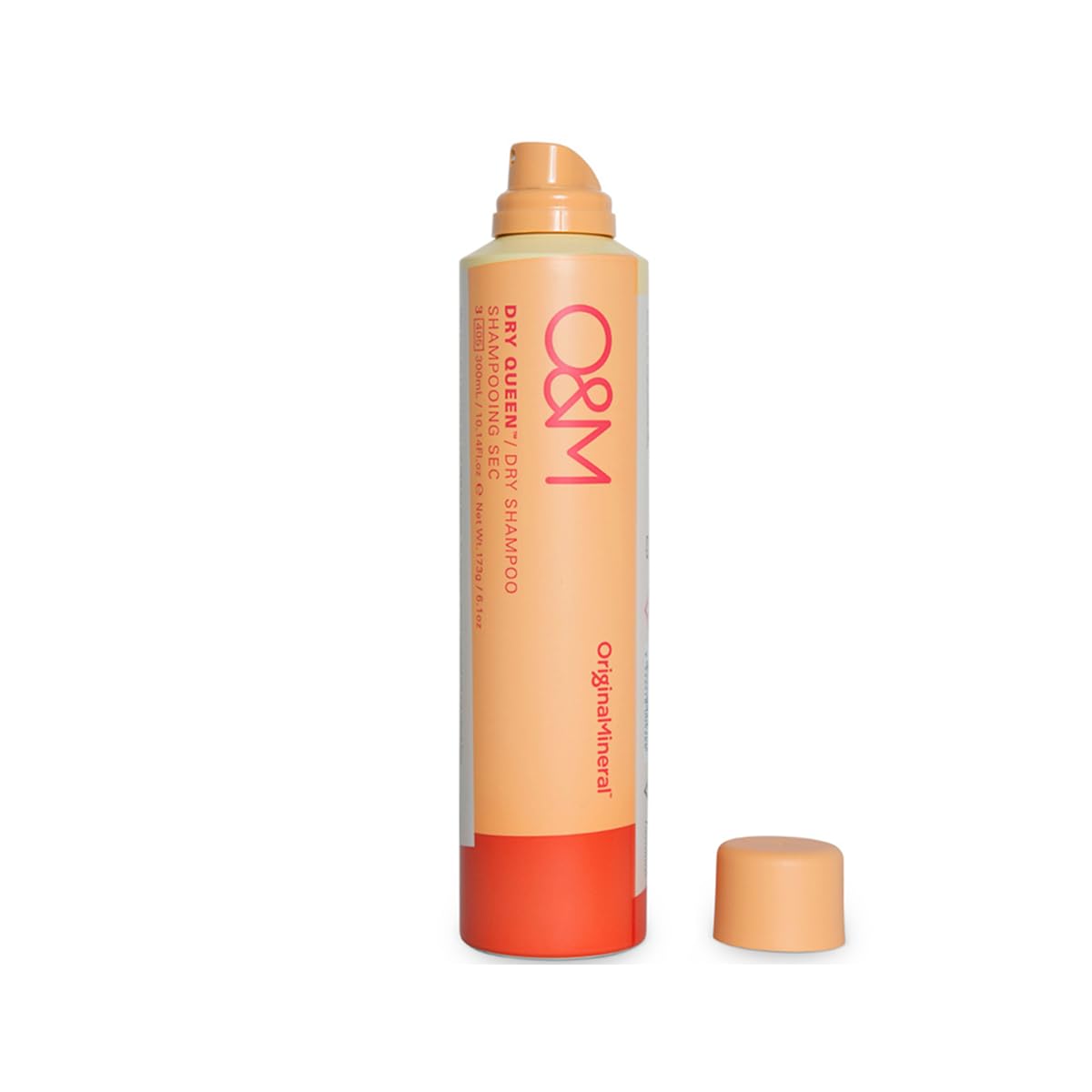 O&M Dry Queen Shampooing Sec (300ml) – Shampooing sec pour volume & fraîcheur – Nettoyage immédiat sans eau – Sans sulfates, parabènes & silicones – Certifié PETA, vegan, fabriqué en Australie
