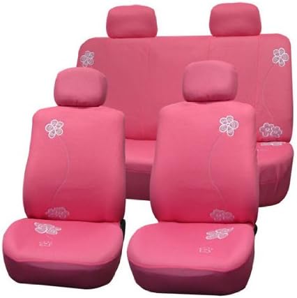 FH Group FB053114 Floral Seat Covers (Pink) Full Set – Universal Fit for Cars Trucks & SUVs