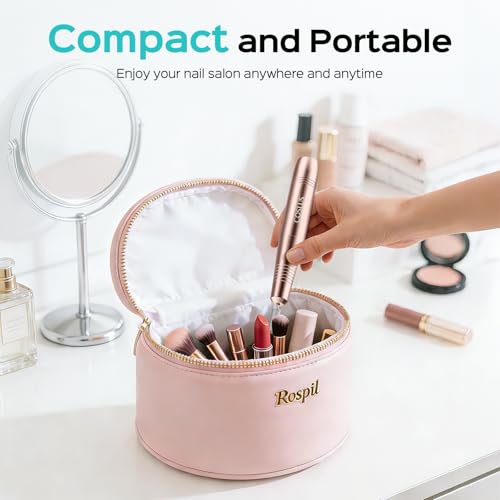 COSLUS Nail Drill, Adjustable Speed 20000RPM Electric Nail Files for Gel Acrylic Nature Nails, Portable Manicure Pedicure Set with 6 Drill Bits 31 Sanding Bands, E File for Beginner Women Mum - Image 7