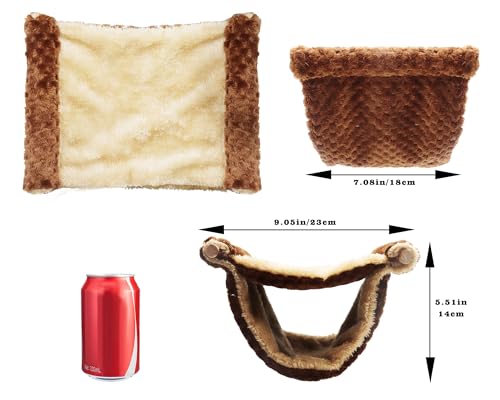 Image of Rat Cage Accessories, Rat Hammock with Warm Soft Fluff, Rat Hammock for Cage, Birds Nest, Sleeping Bed, Cage Accessories for Rat, Hamster, Squirrel, Conure, Sugar Glider, Small Guinea Pig