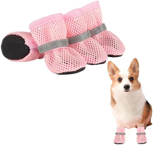 Summer Breathable Dog Shoes for Small Dogs, Breathable Mesh Dog B...