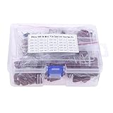 SM SunniMix Capacitor Kit, Metalized Mylar Polyester Film Capacitor Assortment Box Kit Set 630V,...