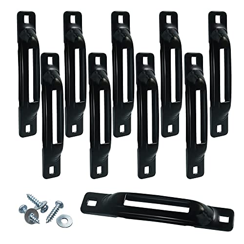 lifgarfe 10pcs Tie Down Slot Strap Anchors Fit for E-Track System Used as Tie Down Anchor Point for Trailers,Pickups,Vans,Trucks