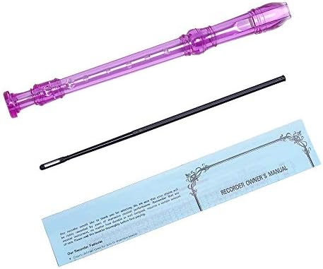 Libretto Soprano Recorder, Transparent Purple, Made in Taiwan! The Excellent Choice & Gift for Music Lover!