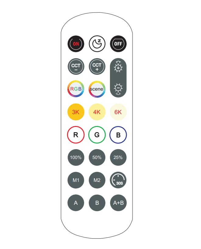 Télécommande CCT RGB avant encastré pour l'ambiance du salon
