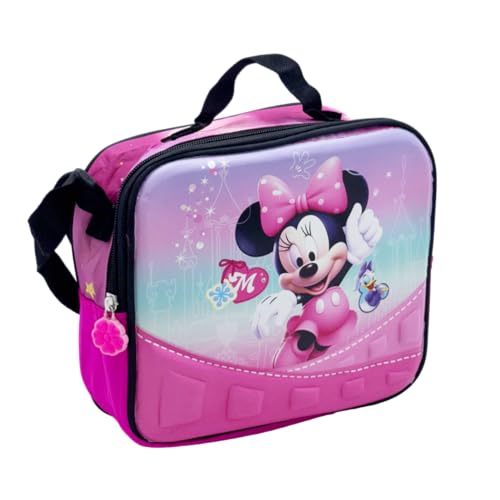 Kit Mochila Infantil Rodinhas Estojo Lancheira Escolar 3D - Ratinha aventureira (Rosa)