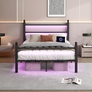 Queen Bed Frame with Headboard and ...
