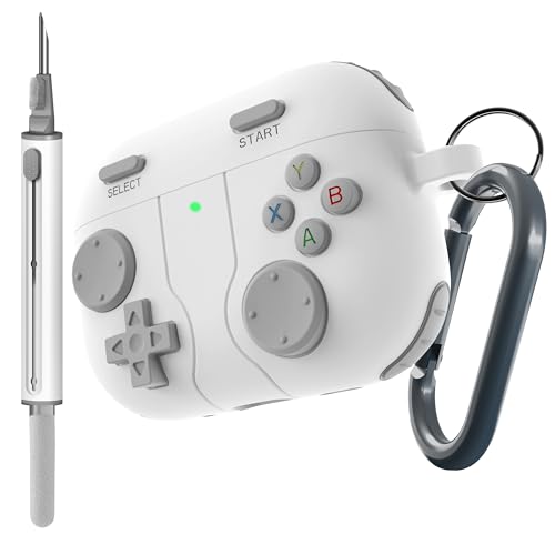 AirPods Pro 3 P[X(2025) DamonLight Q[P[X ϏՌیVR N[jOyƃL[`F[ANZT[t Apple Airpods Pro 3p (zCg)