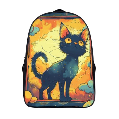 Mochilas infantiles Flame Cat impermeables que cuidan la espalda escolar