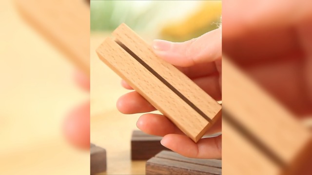 10 stuks houten plaatskaarthouder - zwarte