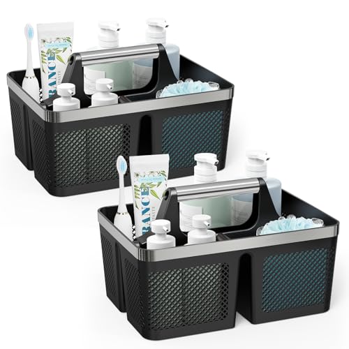 BYUNER 2Pack Shower Caddy Dorm: Portable Bathroom Caddy Organizer with