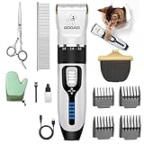 Goood Cat Clippers for Matted & Long Hair, Low Noise Paw Trimmer, Quiet Pet Hair Clippers (White)