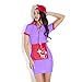 Cosplay kostium seksowna przebranie z nakrycia głowy fartuch PVC kostium lateksowy tematyczny mundurek imprezowy,Purpurowy,4XL
