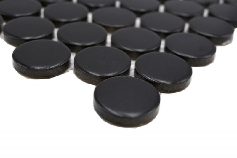 MOS10-0311GR_f - Mosaico de cerámica para pared de cocina, color negro mate