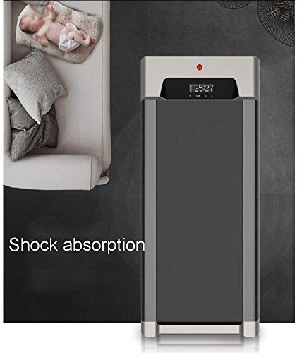 Image of Electric Treadmill Home Tablet Small Mute Foldable Mini Walking Running Home Gym Sports Fitness Machine Fitness Equipment,Silver