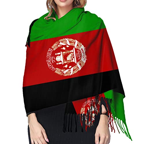 American Italian flag Womens Winter Scarf Cashmere Feel Shawl Wrap Soft Warm Blanket Scarves Fringe Scarf4
