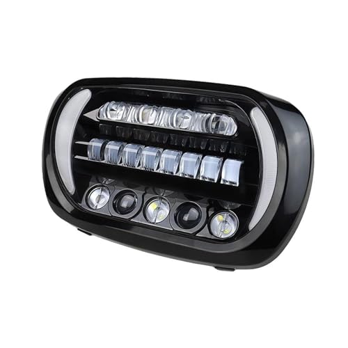 DZSQTGJKIO Faro De Motocicleta Faro LED Delantero para Motocicleta, Luz De Cruce Alta, Luz De Giro Blanca, Luces De Circulación para Road Glide 2015-2020 Faro Led para Motocicleta