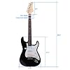 39 Inch Electric Guitar, Full Size 6 Strings Beginner Guitar Kit With Gig Bag, Strap, Tremolo Arm, Cable (Black)