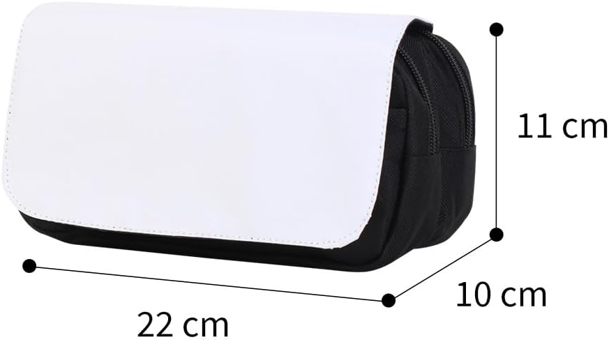 10 PCS Sublimation Printable Blank Pencil Case Pen Bag Multi-purpose Cosmetic Bag with Zipper DIY Craft Canvas Zipper Pouch Blank Makeup Bags Bulk Travel Toiletry Bag for Storage - Image 2