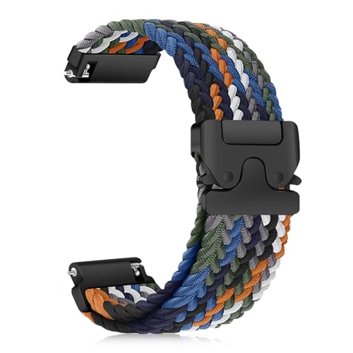 CiimWaa Tejido Correas Reloj 22mm/18mm/20mm, Trenzado Nailon Pulsera Hebilla Paracaídas, Estirables Bandas Deportivas de Repuesto Compatible con Galaxy/Garmin/Amazfit/Huawei [22mm Camouflage]