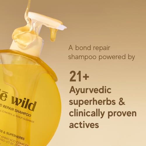 Image of indē wild Champi Bond Repair Shampoo | 17 Amino Acid Complex, Pea Protein, Pro-Vitamin B5 | Bhringraj, Coconut Oil, Amla Extract | Strengthening, Hairfall Control & Scalp Cleanser | 300ml