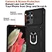 Gritup for Samsung Galaxy S21 Ultra Case with 2PCS Screen Protector, Build in 360° Rotating Ring Kickstand, Military Grade Protective Case for Galaxy S21 Ultra 5G Phone, Black