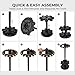 KastKing V16 Fishing Rod Rack With Rotating Base- Fishing Pole Rack Holds Up to 16 Fishing Rods or Combos, Lightweight and Durable ABS Construction, Space-Saving Fishing Rod Holders for Garage