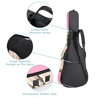 Hondank Étui de guitare de taille complète, motif pieuvre abstrait, sac à dos de protection rembourré pour guitare… - Les Beatles, Paul McCartney, John Lennon, RIngo Starr, George Harrison Hondank Étui de guitare de taille complète, motif pieuvre abstrait, sac à dos de protection rembourré pour guitare… – Image 3