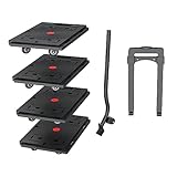 Muibe Flat Dolly,Black Furniture Dolly,Portable Flat Dolly with Wheels,16 * 12 inch Dollies with Wheels Heavy Duty,Silent Furniture Dollies,Polypropylene Floor Dolly，Dolly 500 Lbs Capacity(4 Pack)