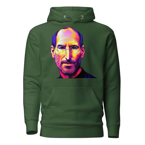 Steve Jobs 2 Pullover Hoodie Forest Green S