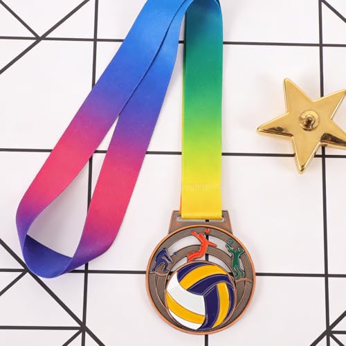 Medallas de voleibol de aleación duradera con diseño hueco para eventos 5