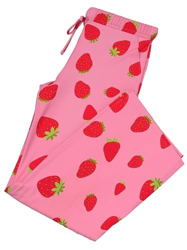 Image of FLYCURVY Plus Size Women Pajama Pants Soft Long Sleep Lounge Pants Drawstring Star Floral Printed with Pocket L-5XL