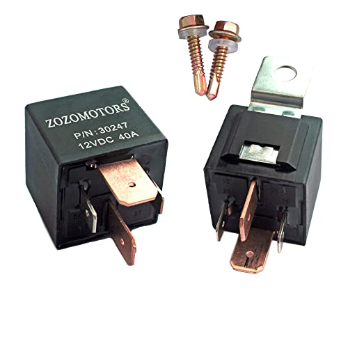 Zozomotors Electric Fuel Pump Relay Kit Fuel Pump Wiring Harness Kit Relay Bypass 40 Amp Waterproof Relay Switch Kit Heavy Duty Long Wires Universal Fit 12V System P/N 30247 #TOP3