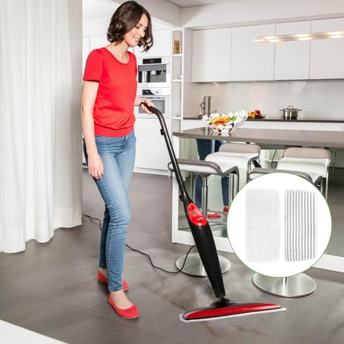 6 Stück Dampfreiniger Ersatzbezüge Pads, Wiederverwendbar Ersatz Mikrofaser Dampfreiniger Steam Ersatzbezug Set, Waschbar für Veda Dampfreiniger PLUS XXL Ersatzbezüge
