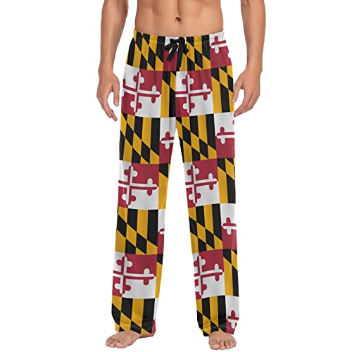 Ollabaky Flag Men's Pajama Pants Sleepwear Lounge Pajama Bottoms with Pockets, S M L XL XXL