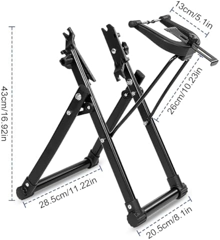 Miniatura 3 de Soporte Truing, soporte de tronzado de ruedas, soporte de mantenimiento de ruedas de neumáticos, soporte plegable para neumáticos mecánico para el