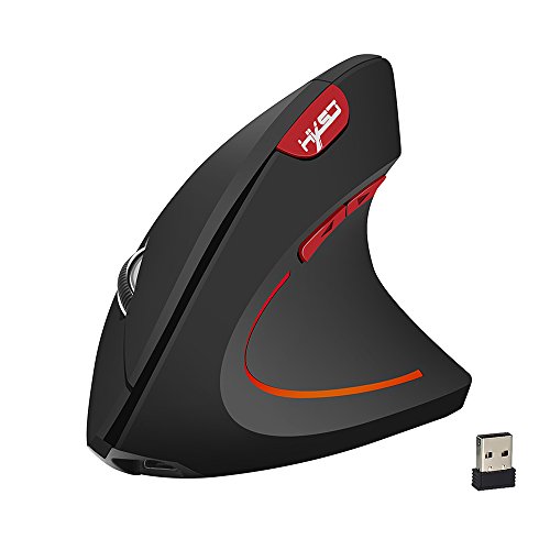 Andoer HXSJ Mouse Sem Fio Vertical Ratos Ergonômicos Recarregáveis ​​3 DPI Rato Ajustável 2400 DPI O