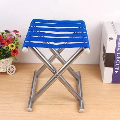 GION Collapsible Folding Stool Heavy Duty Portable Camping Seat with Steel Tube Frame Durable Nylon Webbing Comfortable Foldable Chair for Outdoor Indoor Travel Garden Fishing-image-42